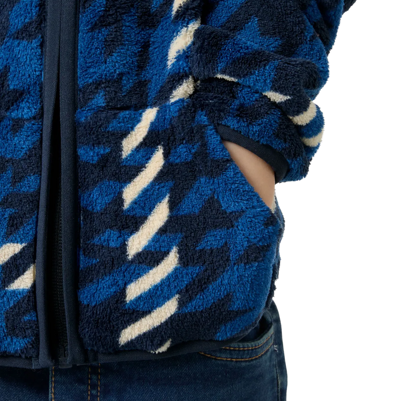 Youth Chill Fleece Jacket, Helly Hansen Youth Chill Fleece Jacket in Navy AOP with pocket detail
