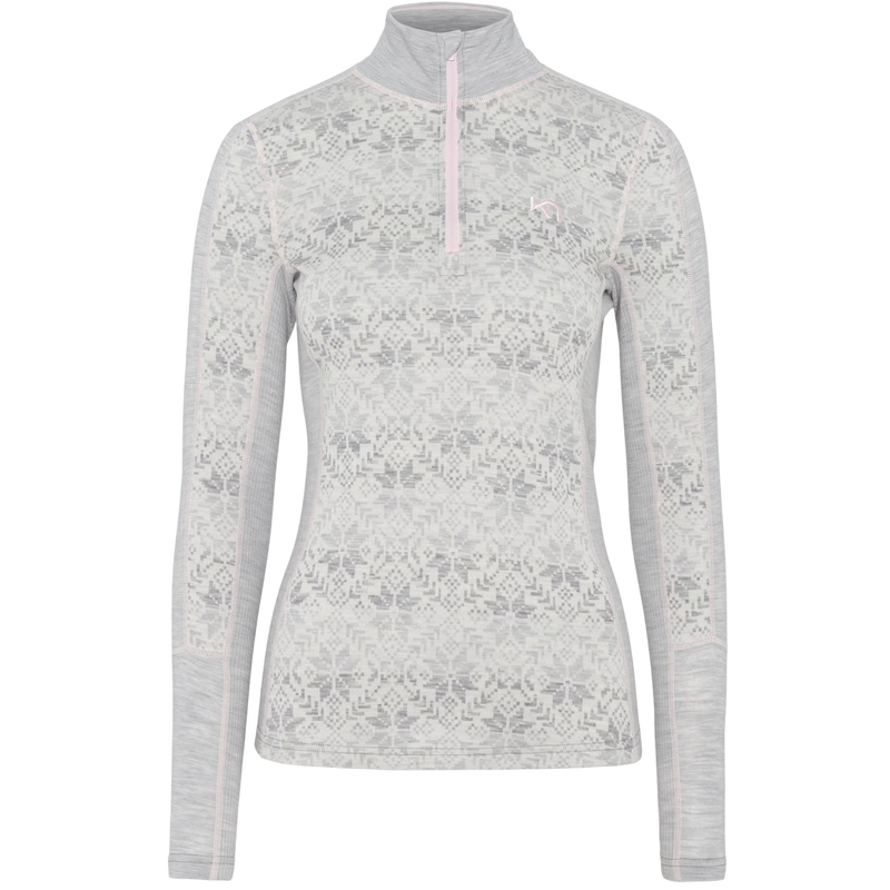 Kari Traa Women's Anna Half Zip in Light Grey Melange