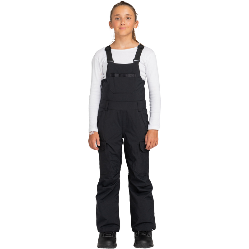 Youth Roxy Nonstop Snow Bib Pant Girls, Roxy Youth Roxy Nonstop Bib Girls in 001 Black on model front