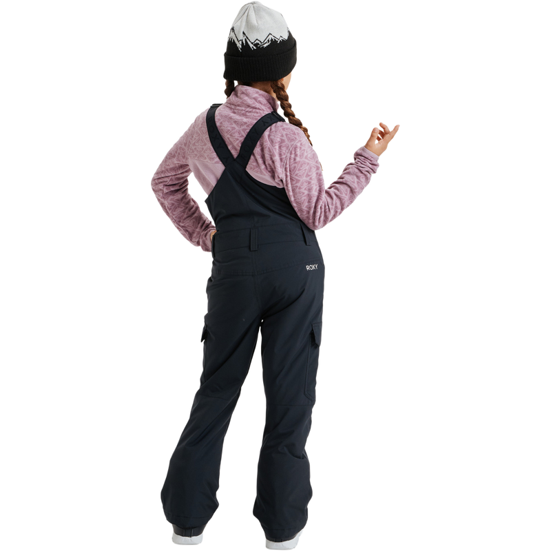 Youth Roxy Nonstop Snow Bib Pant Girls, Roxy Youth Roxy Nonstop Bib Girls in 001 Black back