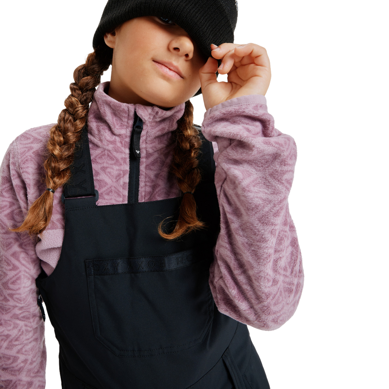 Youth Roxy Nonstop Snow Bib Pant Girls, Roxy Youth Roxy Nonstop Bib Girls in 001 Black front
