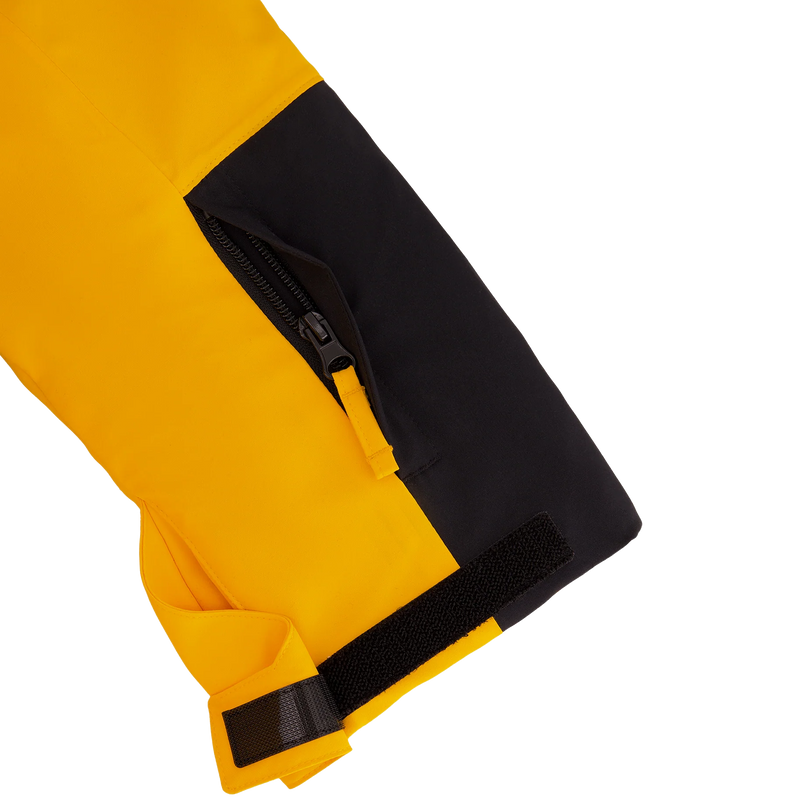 Youth Quiksilver Shadow Color Block Jacket, Quiksilver Youth Quiksilver Shadow Color Block Jacket in 822-Radiant Yellow arm pass pocket