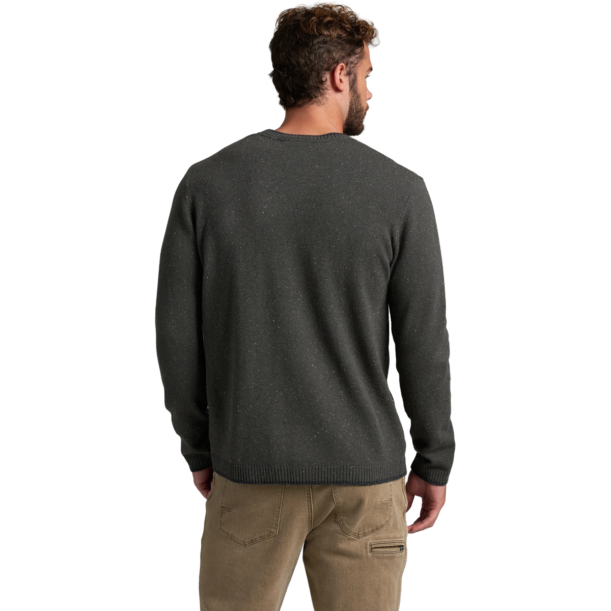 Kuhl Men's Evoker Sweater in Graphite back view on model