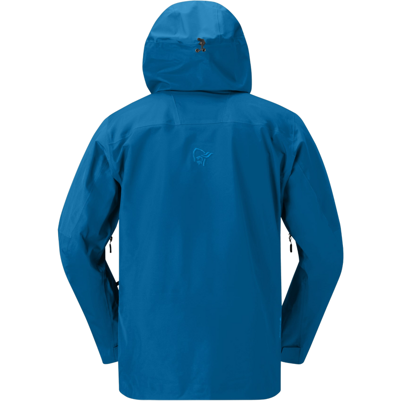 Men's Lofoten Gore Tex Jacket, Norrona Men's Lofoten Gore Tex Jacket in Dark Blue back view
