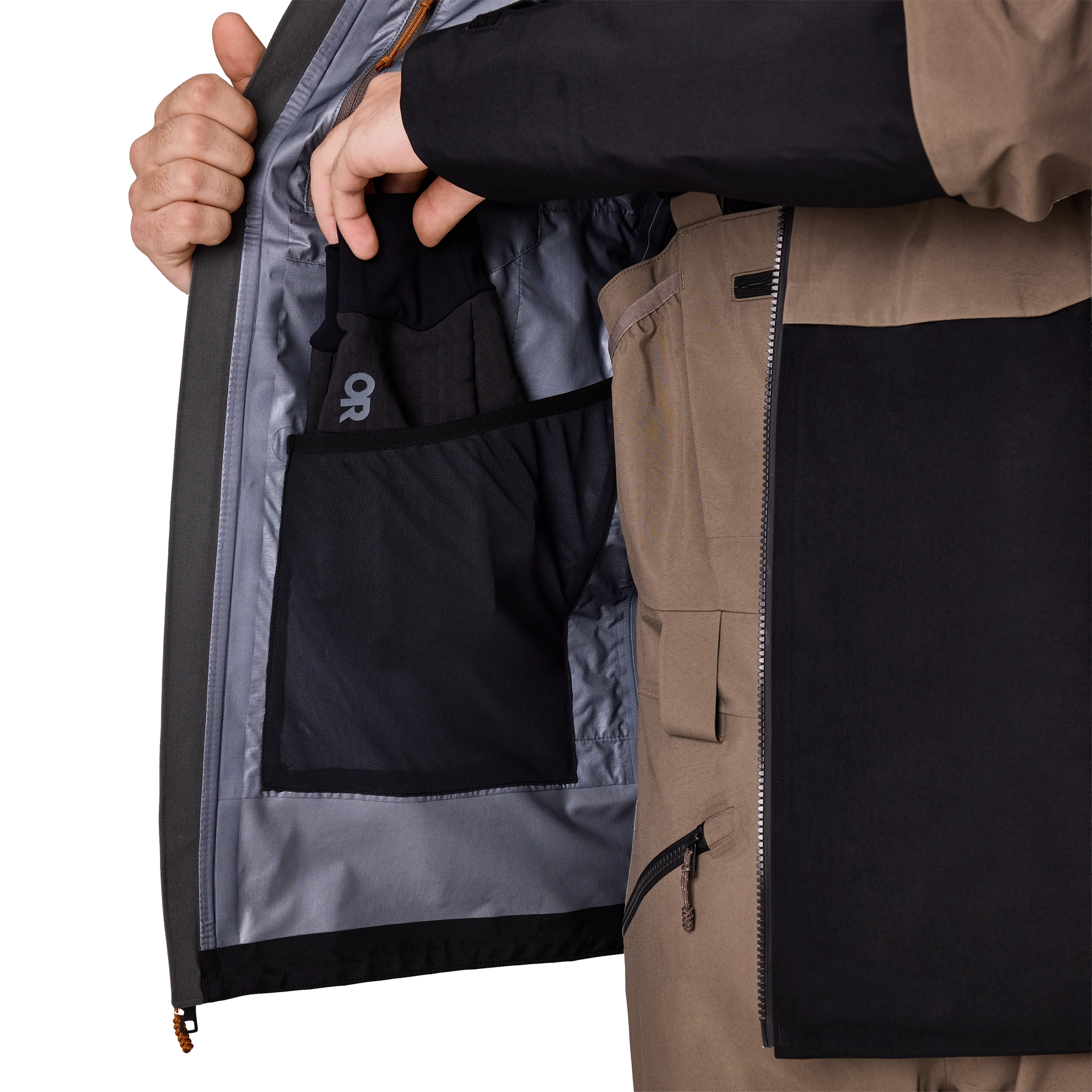 Outdoor Research Men's Hemispheres Team Gore-Tex 3L Jacket internal left pocket