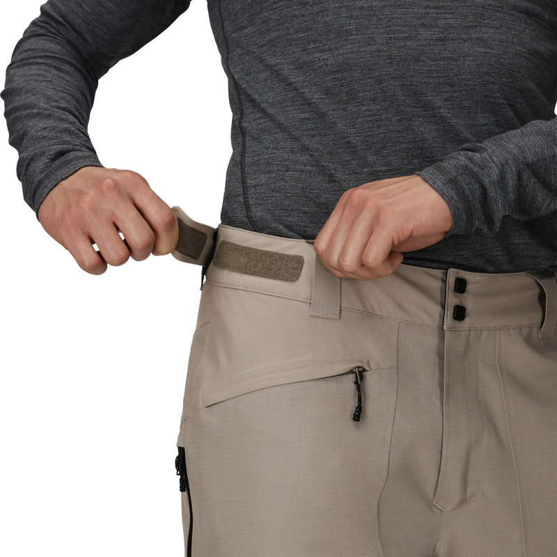 Outdoor Research Men's Powderverse Pant waist hook and loop