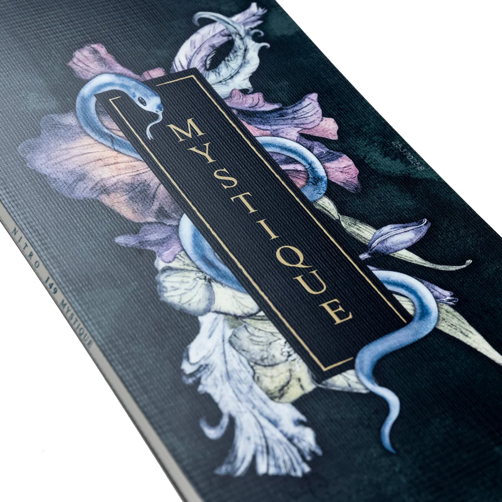 Nitro Women's Mystique close up of graphic logo