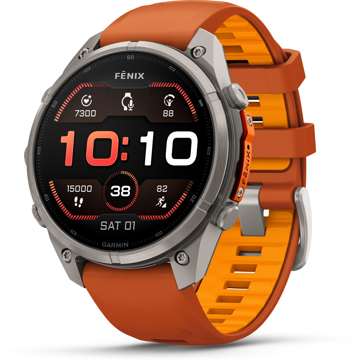 Garmin Fenix 9 Pro in Titanium Autumn Orange/Orange