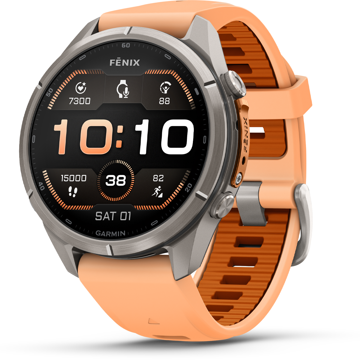 Garmin Fenix 9 Pro in Titanium Shell/Autumn Orange