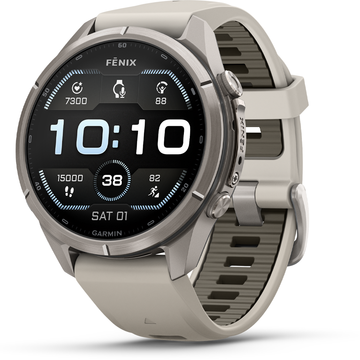 Garmin Fenix 9 Pro in Titanium Fog Grey/Sandstone