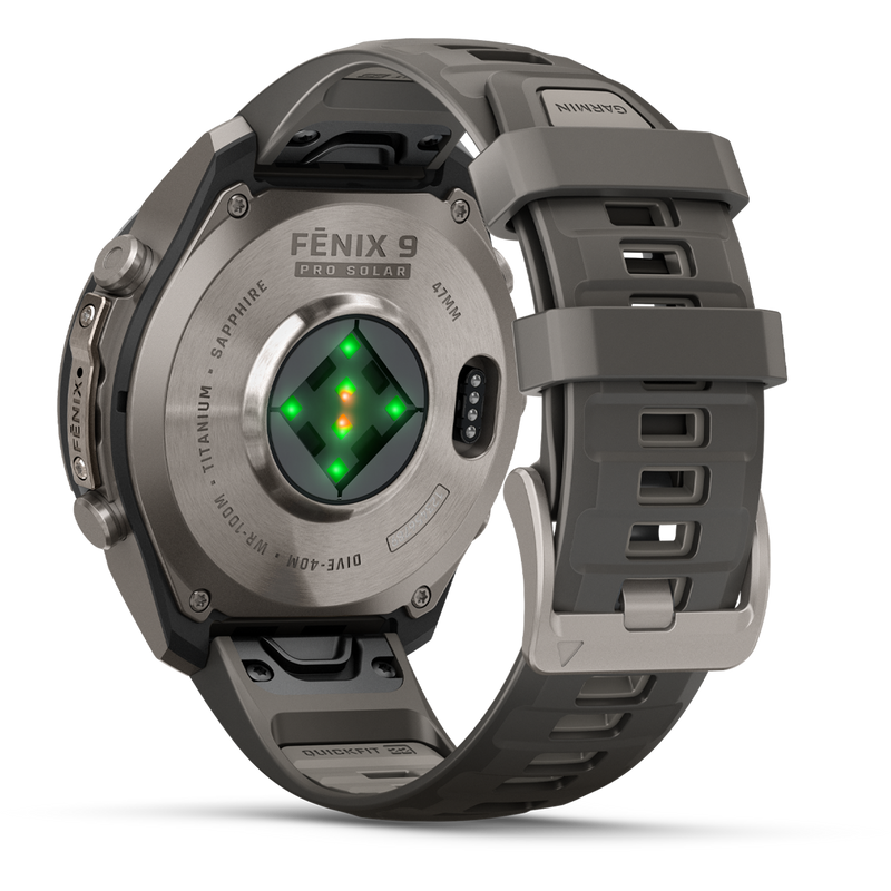Fenix 9 Pro Solar, Garmin Fenix 9 Pro Solar 47mm back
