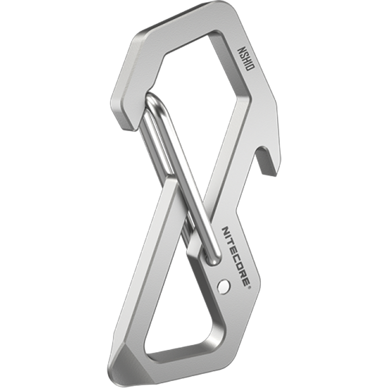 Nitecore NSH10 Titanium Carabiner 3/4 Front