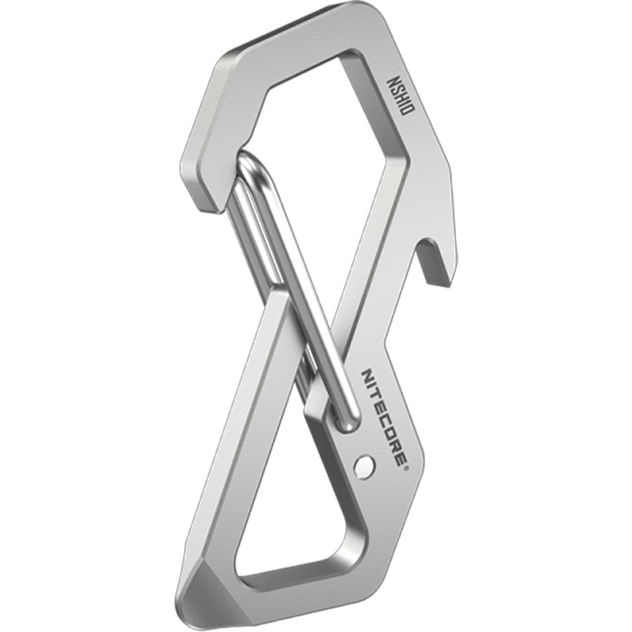 Nitecore NSH10 Titanium Carabiner 3/4 Front