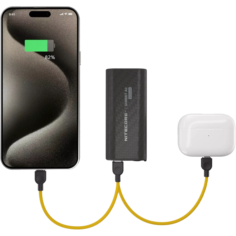 Nitecore Summit Air 8,000 mAh Power Bank Charging Two Devices