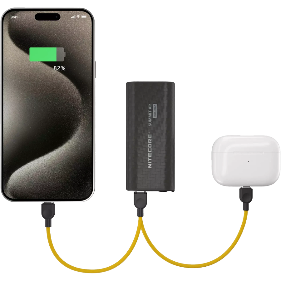 Nitecore Summit Air 8,000 mAh Power Bank Charging Two Devices