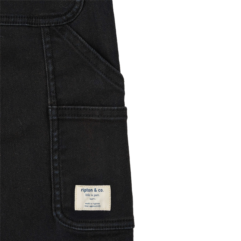 Women's Twill Utility Pant, Ripton Women's Twill Utility Pant in Black  tag detail and stitch detail