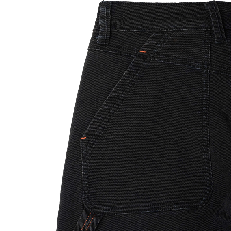 Women's Twill Utility Pant, Ripton Women's Twill Utility Pant in Black rear pocket detail