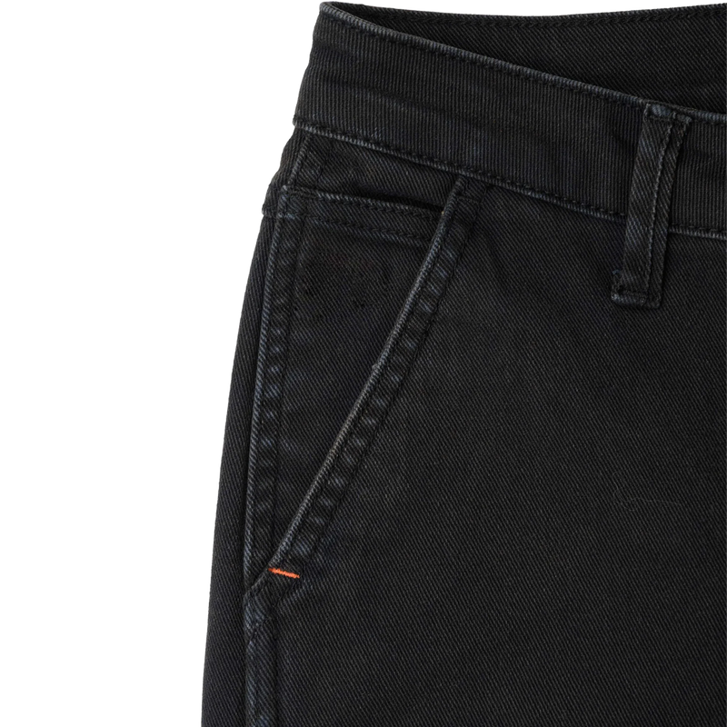 Women's Twill Utility Pant, Ripton Women's Twill Utility Pant in Black front pocket stitch detail