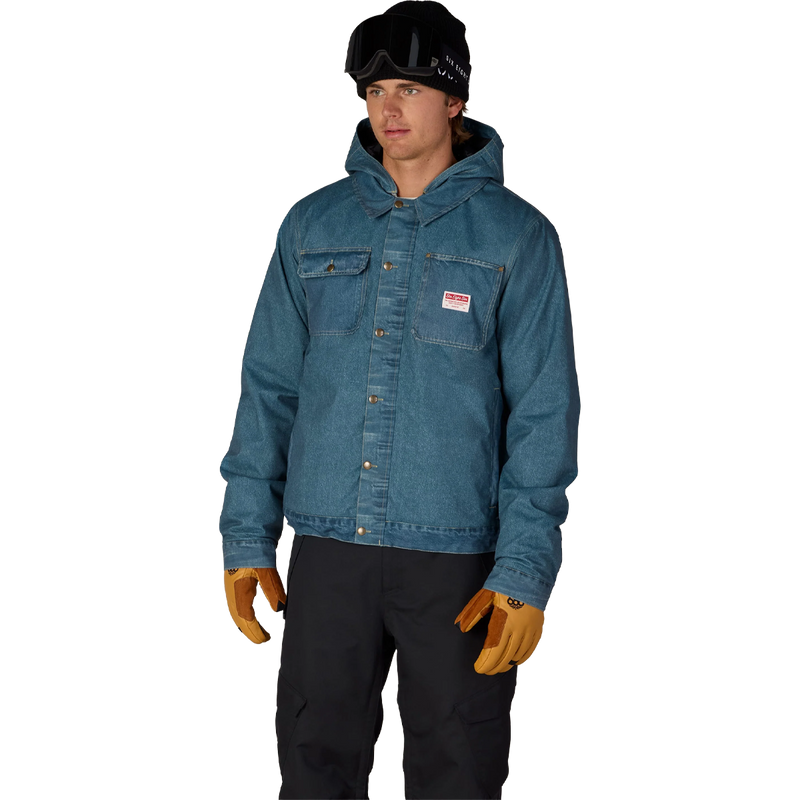 Men's Deconstructed Denim Insulated Jacket, Featured Image