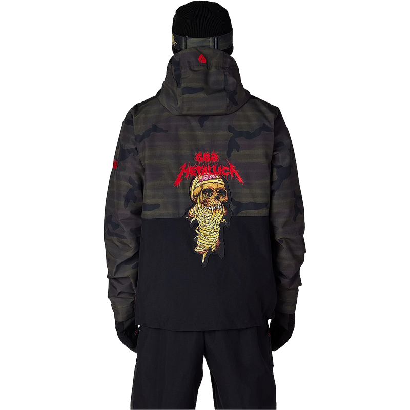 Men's Metallica One Jacket, 686 Men's Metallica One Jacket in Metallica Camo logo and print detail