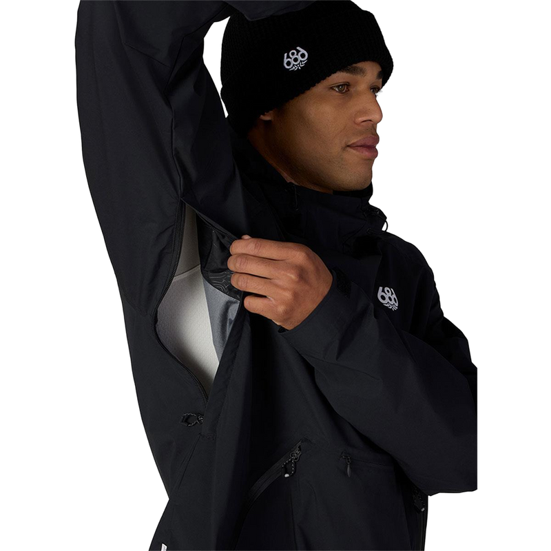 Men's Windstopper Pullover Hoody, 686 Men's Windstopper Pullover Hoody in Black vent detail