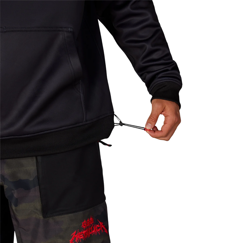 Men's Metallica Bonded Fleece Pullover Hoody, 686 Men's Metallica Bonded Fleece Pullover Hoody in Metallica Black with elastic detail