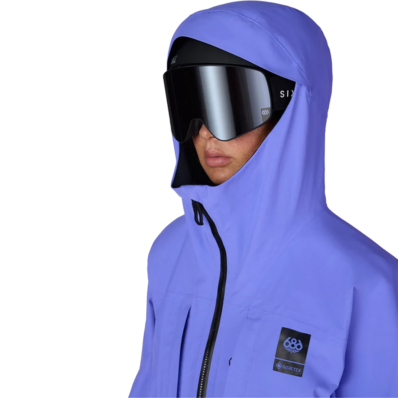 Women's Gore Tex Scheme Thermagraph Jacket, 686 Women's Gore Tex Scheme Thermagraph Jacket in Apenglow Blue hood detail