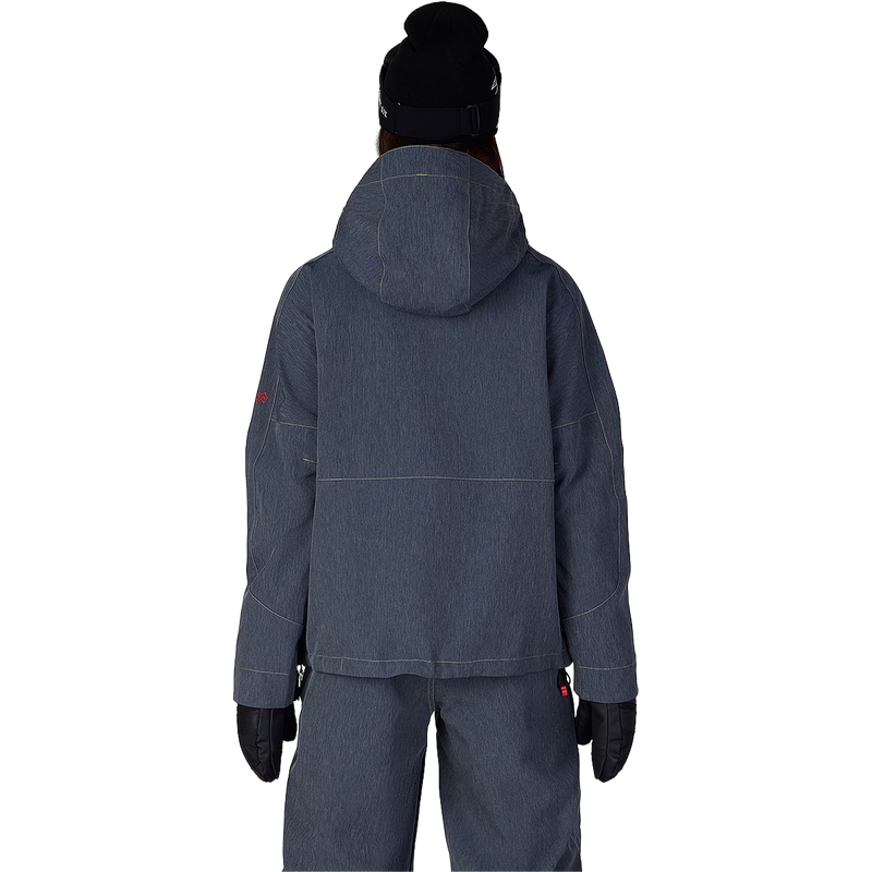 Women's Outline Shell Anorak, 686 Women's Outline Shell Anorak in Navy Denim back view