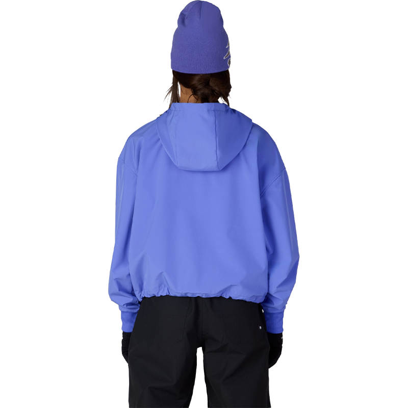 Women's Waterproof Team Crop Hoody, 686 Women's Waterproof Team Crop Hoody in Alpenglow Blue back view