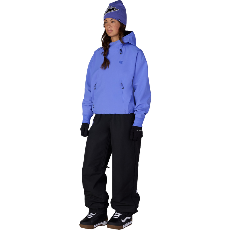 Women's Waterproof Team Crop Hoody, 686 Women's Waterproof Team Crop Hoody in Alpenglow Blue full view