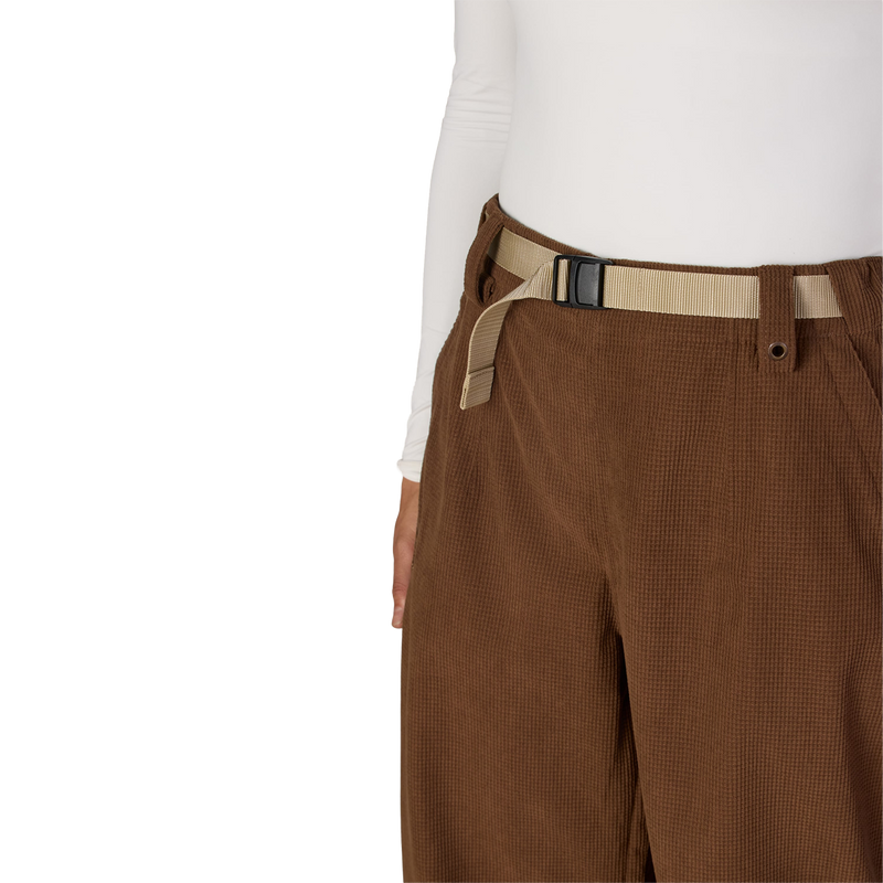 Women's Hellkat Pant, 686 Women's Hellkat Pant in Dark Earth Grid Corduroy with belt loop and fabric detail