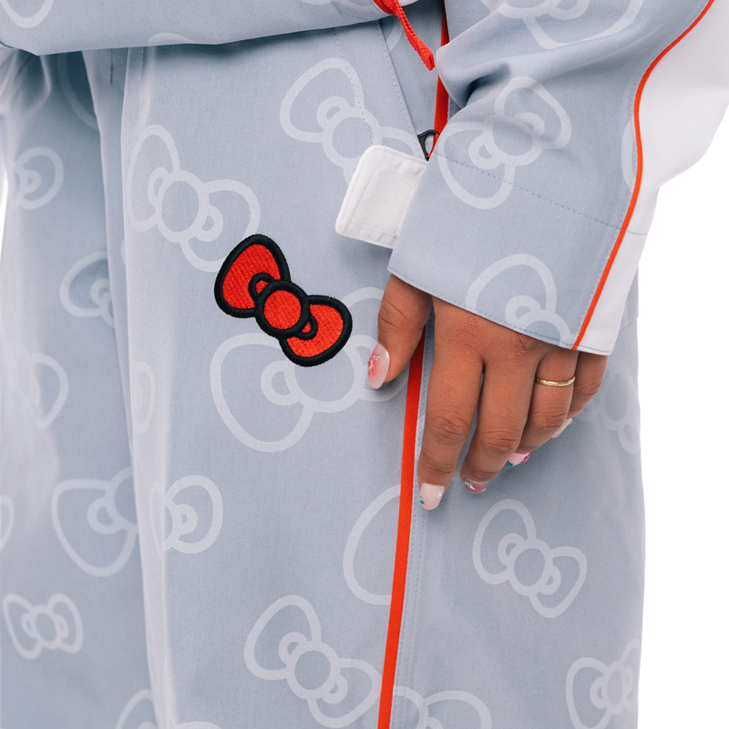 Women's Hello Kitty Lil Bow Pant, 686 Women's Hello Kitty Lil Bow Pant in Hello Kitty Denim signature bow detail with lateral red strip lining
