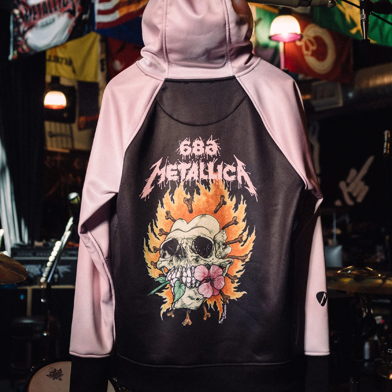 Women's Metallica Bonded Fleece Pullover Hoody, 686 Women's Metallica Bonded Fleece Pullover Hoody in Metallica Black lifestyle