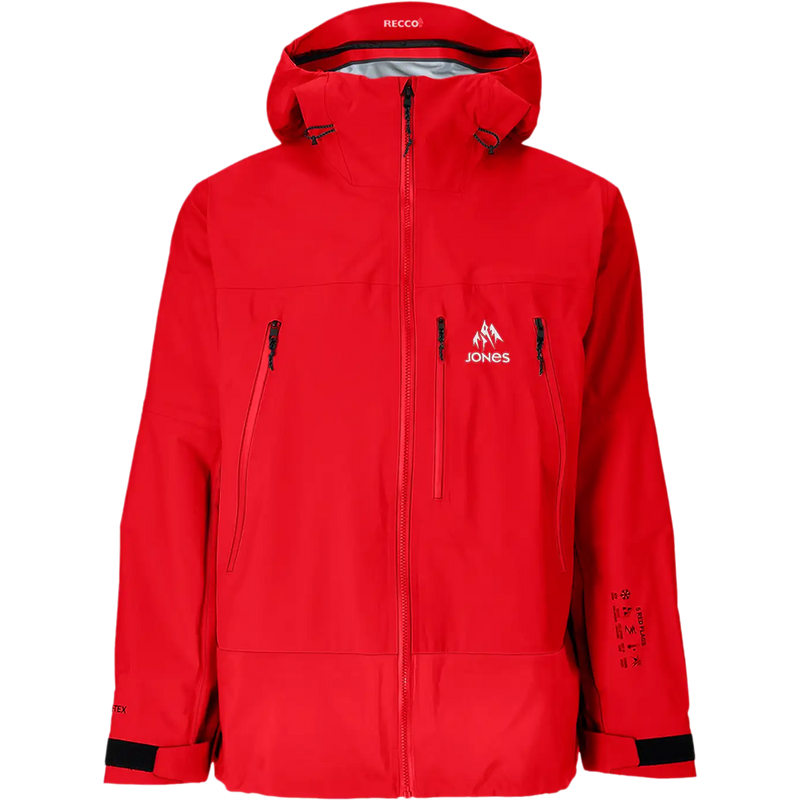 Jones Snowboards Men's Higher Gore-Tex 3L Jacket in Lava Red