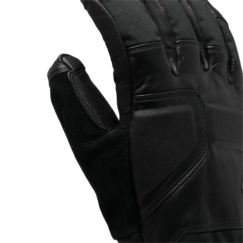Black Diamond Men's Guide Gloves in Black right stitch detail