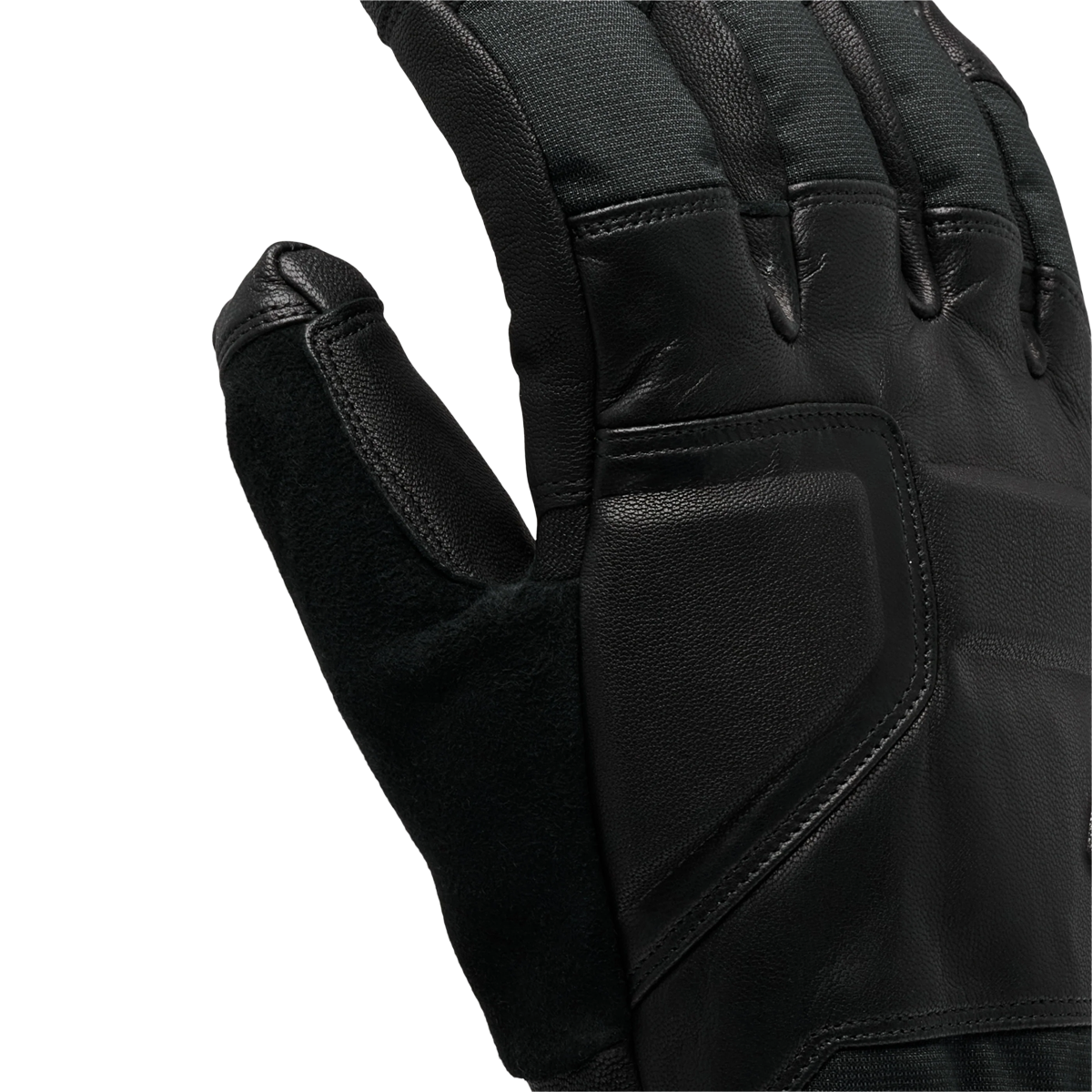 Black Diamond Men's Guide Gloves in Black right stitch detail
