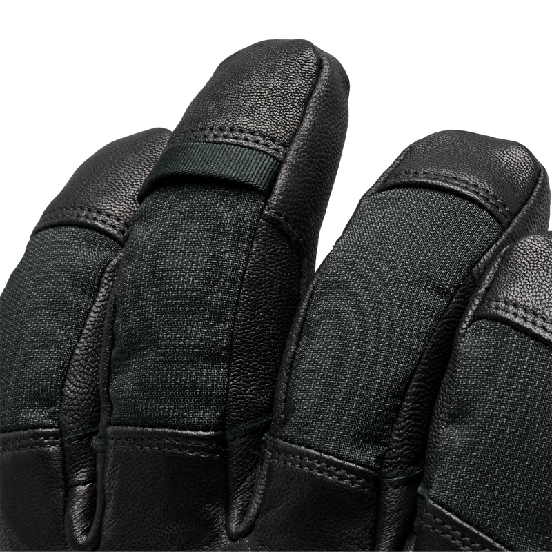 Black Diamond Men's Guide Gloves in Black with reinforcement detail