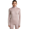 Helly Hansen Women's Merino 260 Oasis Long Sleeve Half Zip in Pink Quartz