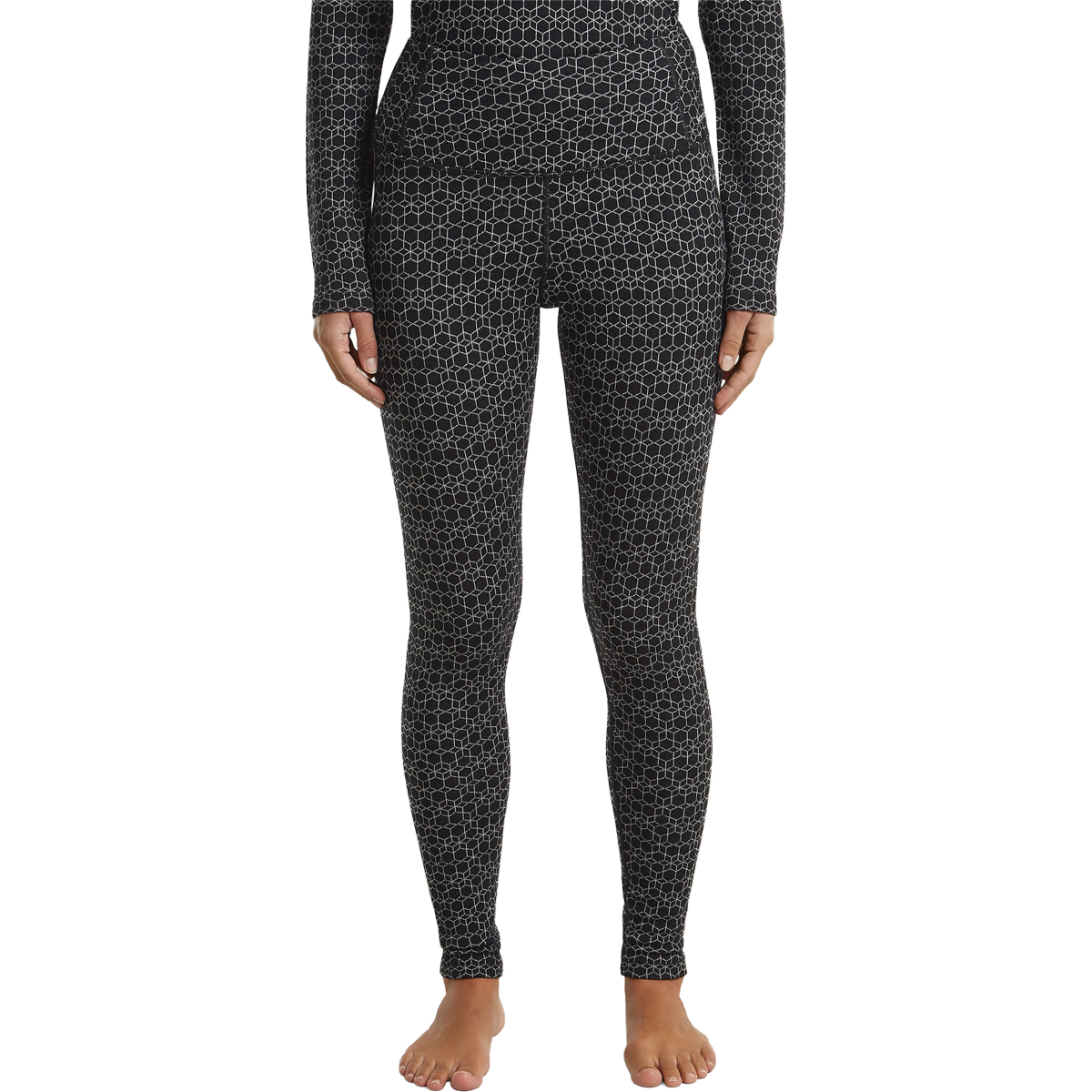 Helly Hansen Women's Merino 260 Oasis Vertex High Rise Leggings in Black Snow