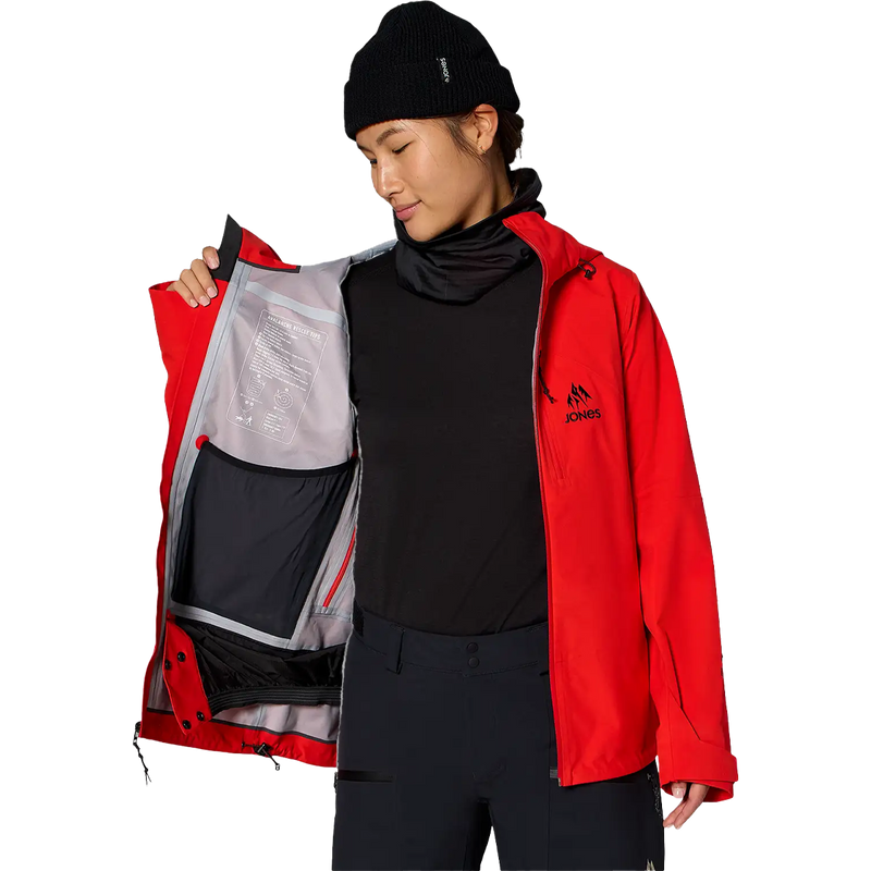 Jones Snowboards Women's Further 3L Stretch Jacket internal left pocket