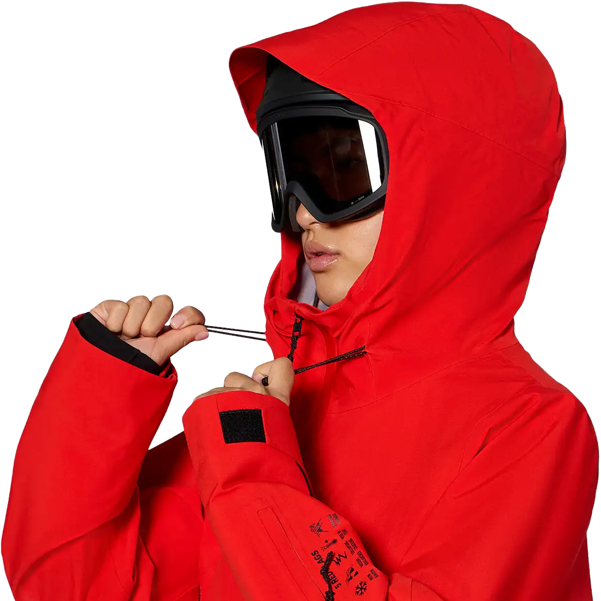 Jones Snowboards Women's Further 3L Stretch Jacket hood drawcord