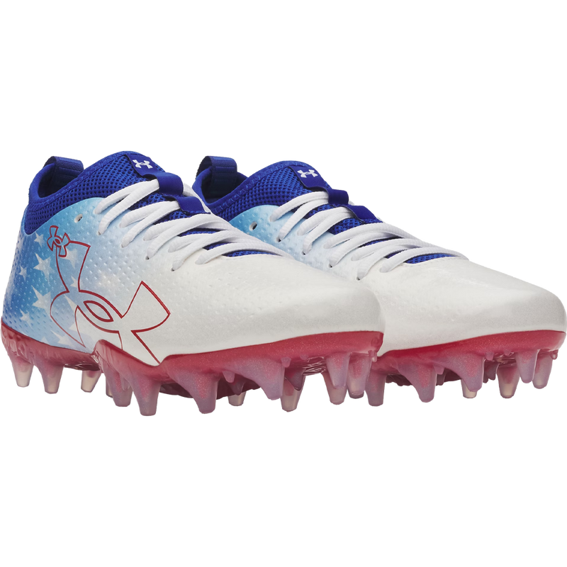 Under Armour Youth Blur Select Jr USA in Royal Red Royal side by side angled view