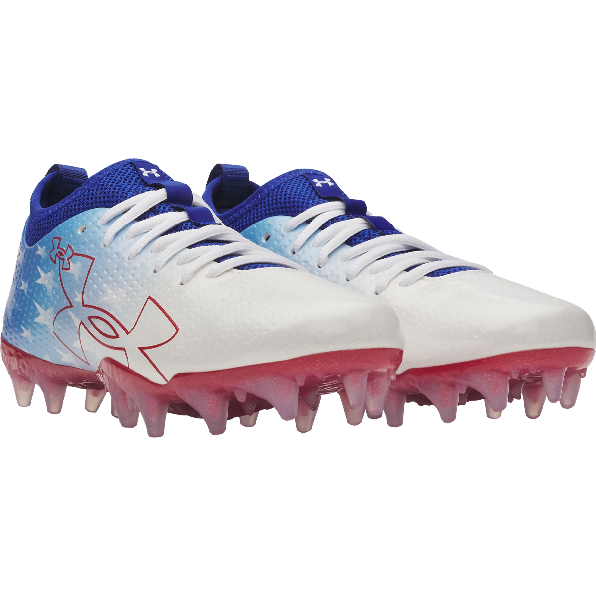 Under Armour Youth Blur Select Jr USA in Royal Red Royal side by side angled view