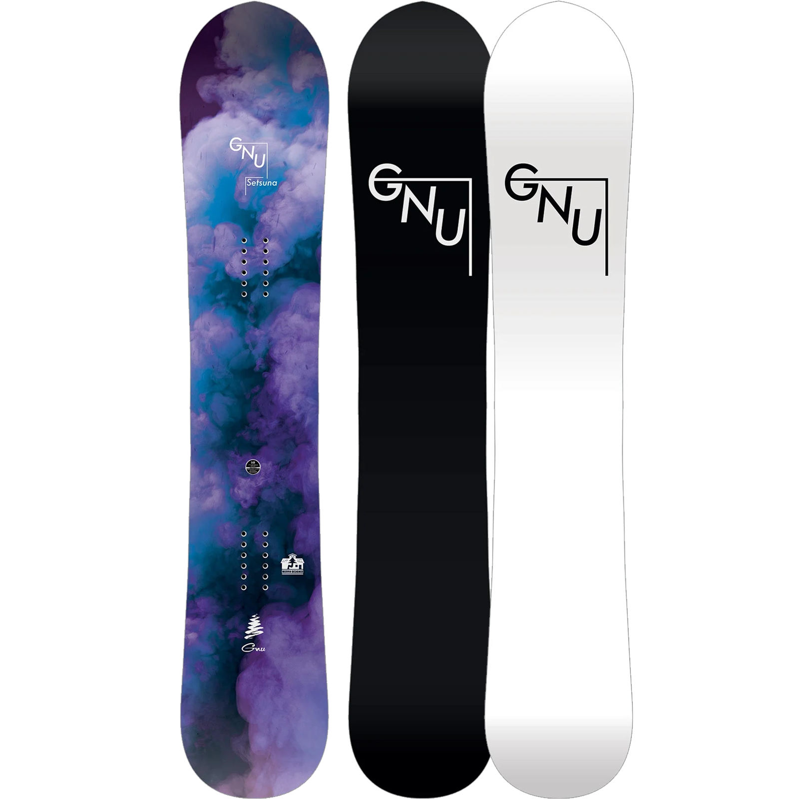 GNU Women's Setsuna deck with both black base and white base