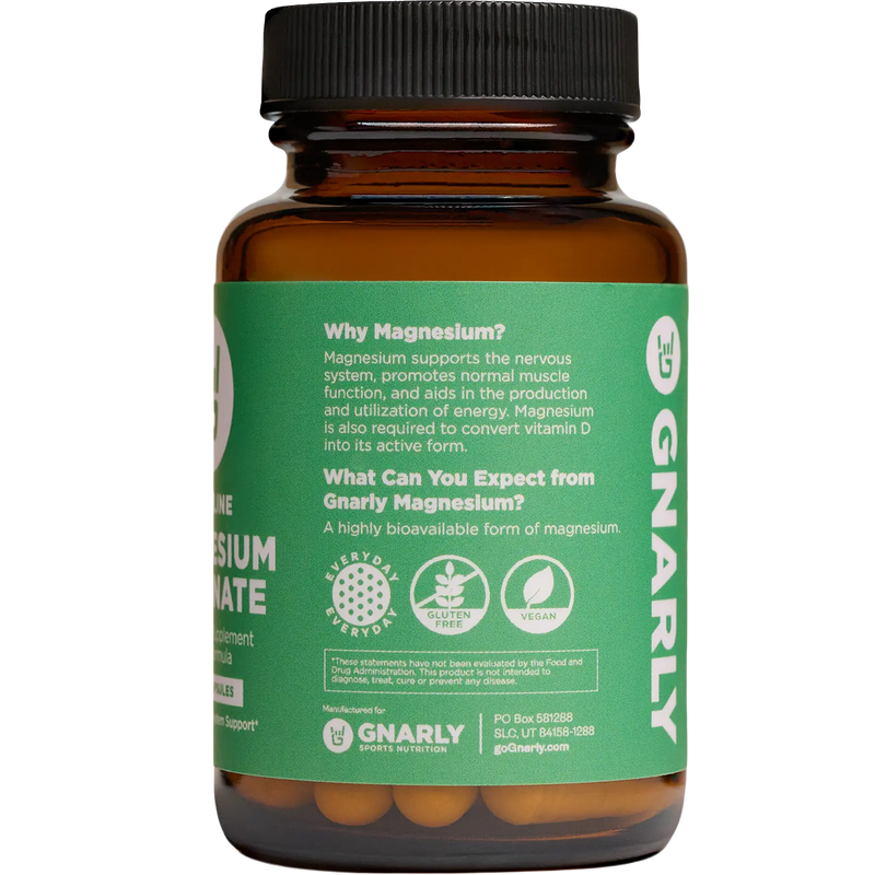 Baseline Magnesium Glycinate (30 Capsules), Gnarly Sports Nutrition Baseline Magnesium Glycinate (30 Capsules) side