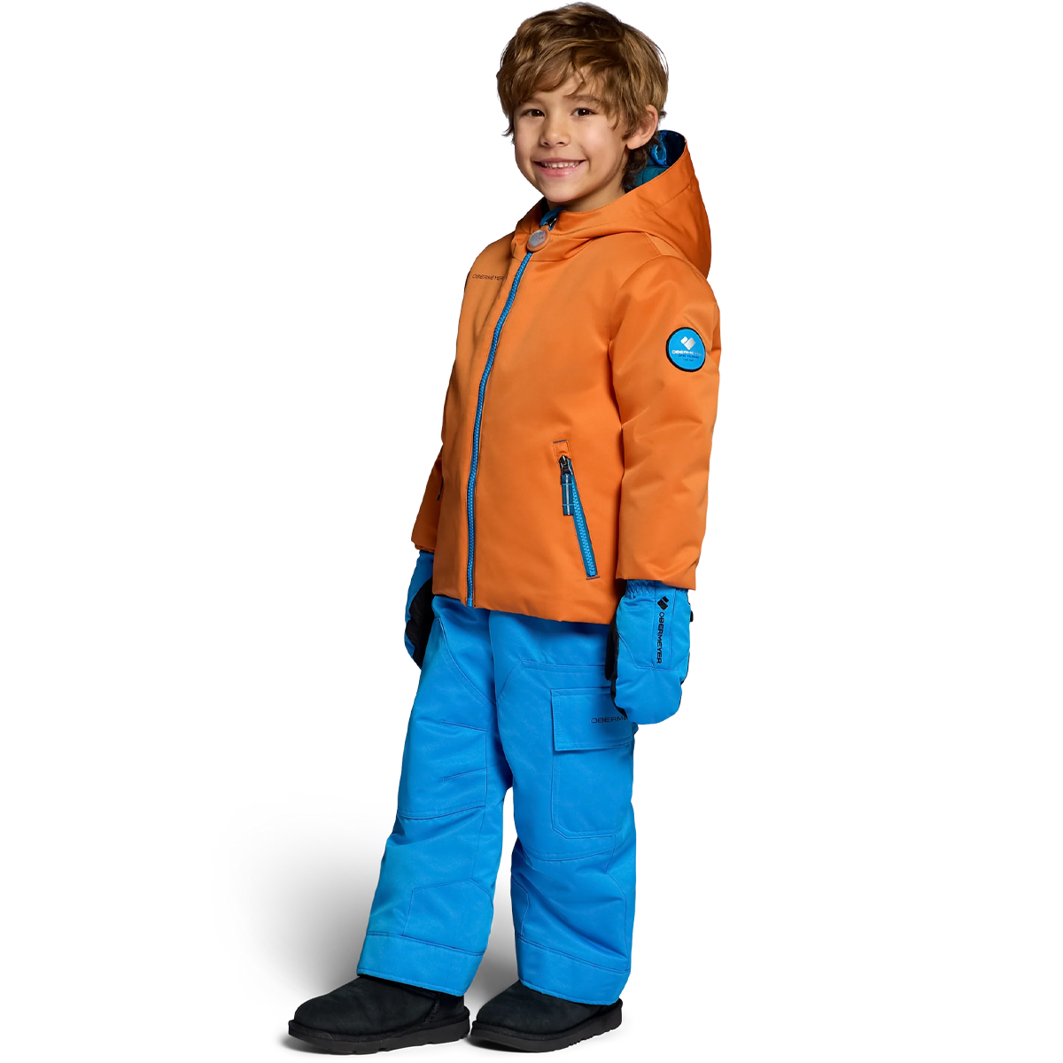 Obermeyer Youth Arden Jacket in Fox Tail angled on model