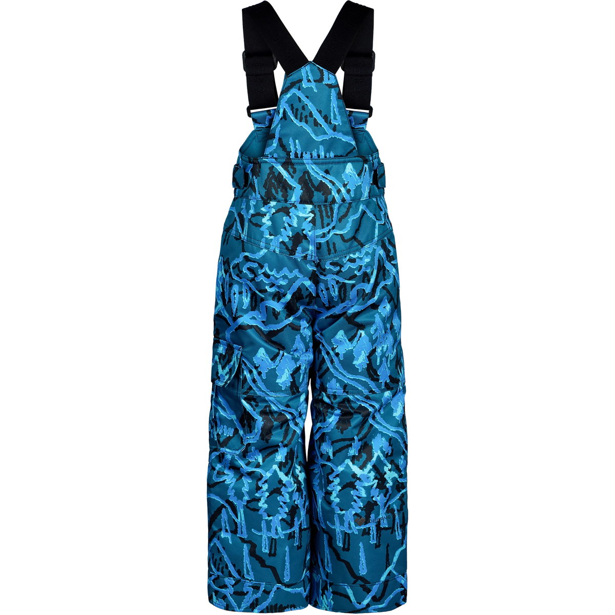 Obermeyer Youth Volt Print Bib Pant in Magic Forest back view