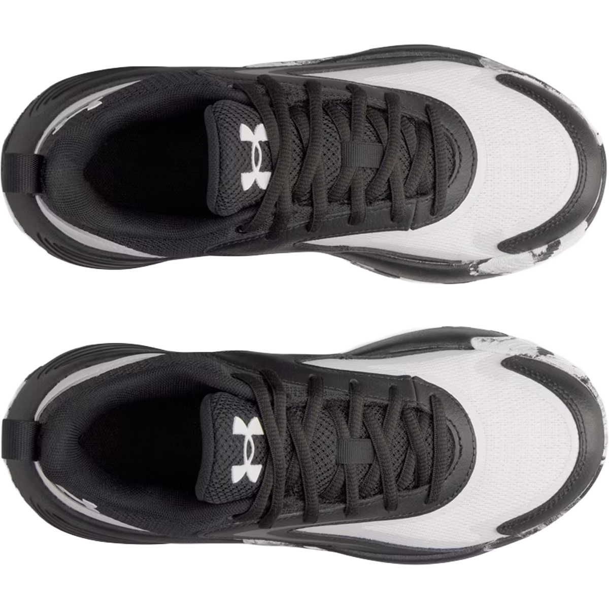 Under Armour Youth Lockdown 8 Pre-School Black White White top view
