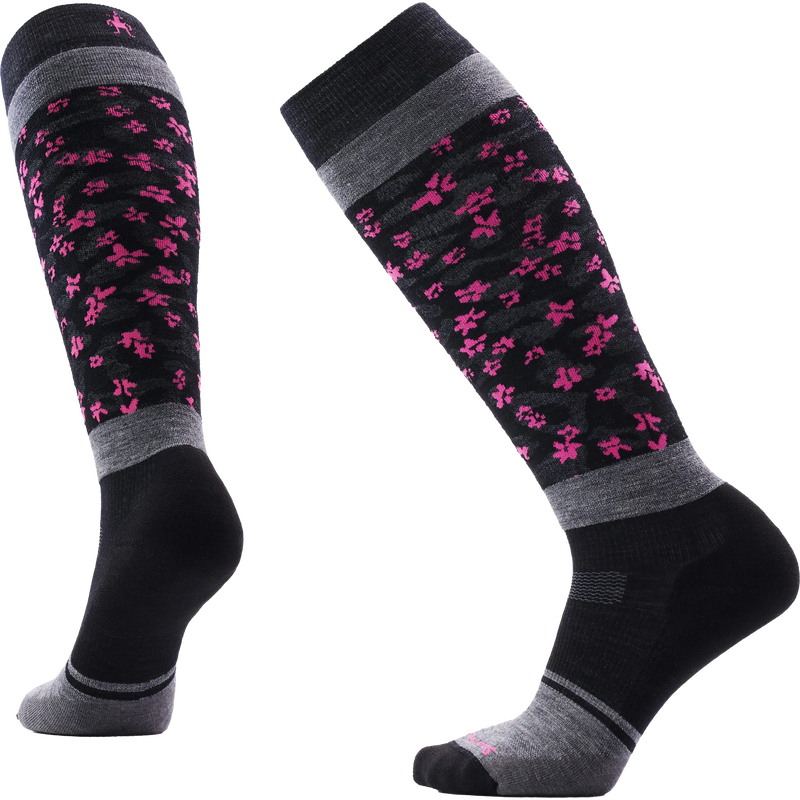 Women's Snowboard Targeted Cushion Wild Blossom OTC Socks, Featured Image