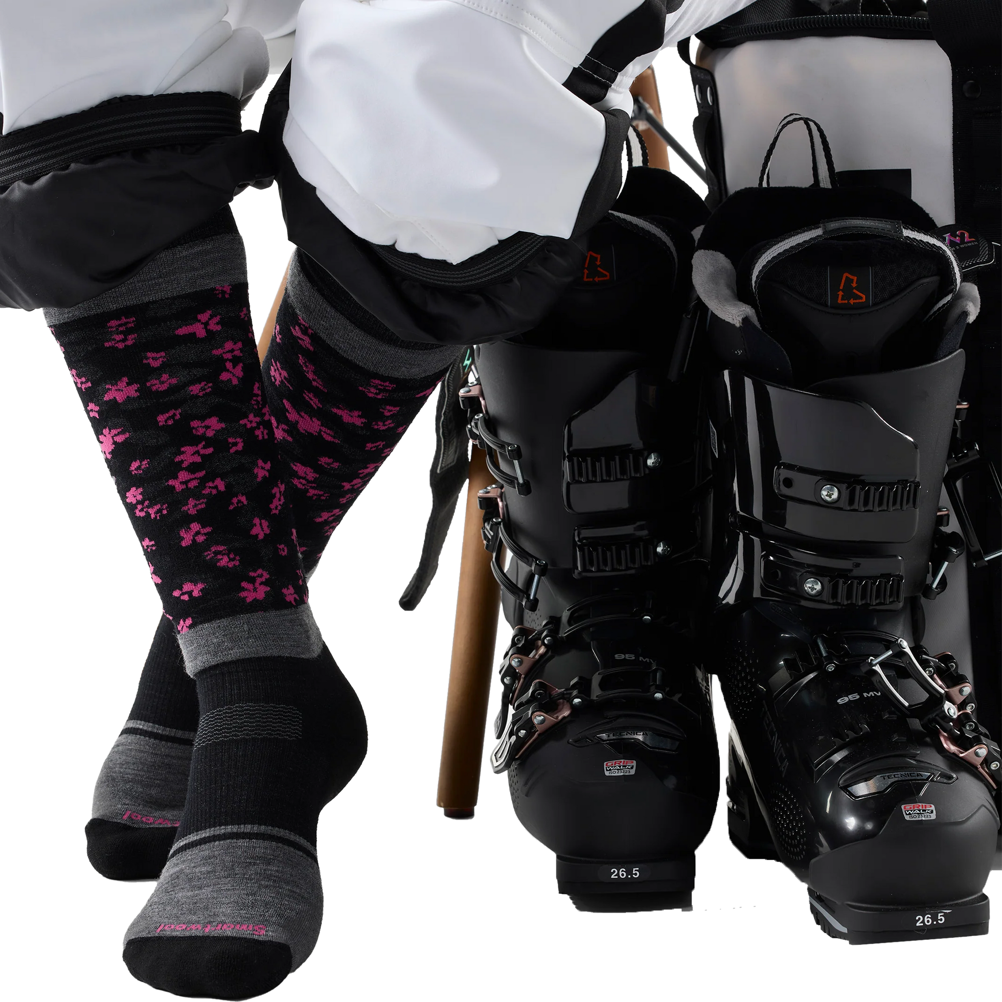 Women's Snowboard Targeted Cushion Wild Blossom OTC Socks alternate view